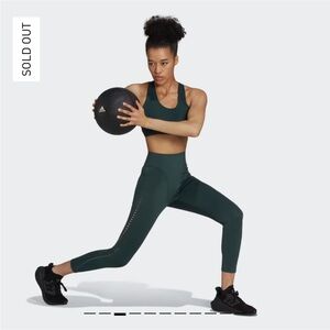 NWT Sold out gym/ workout set by adidas in dark green Sz large